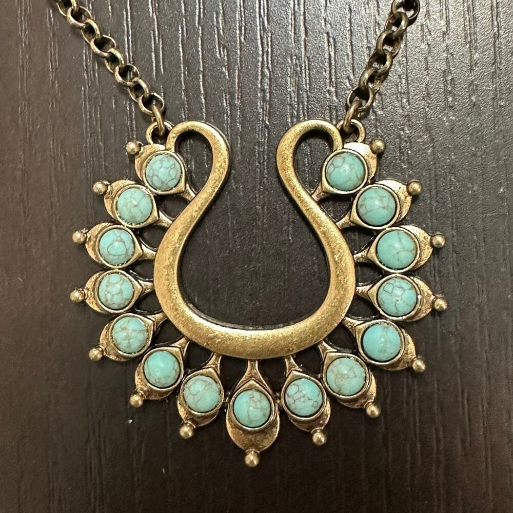 Premier Designs Lotus Long Necklace and Pierced Earrings Combination NWT